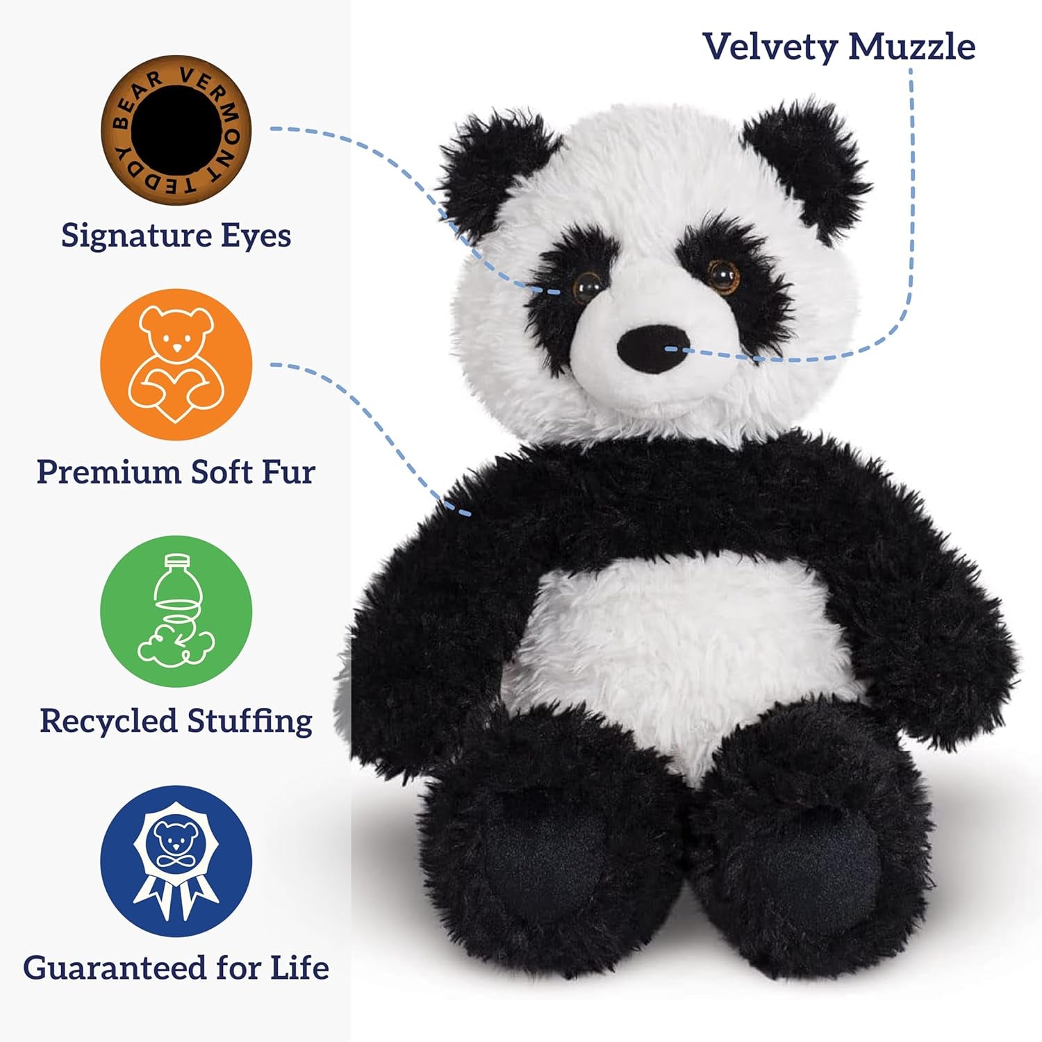 18 Inch Panda Stuffed Animal | Soft Panda Plushie | Cute Panda Plush Toy Gift | Perfect Easter Panda Bear Stuffed Animal | Cuddly Plush Toys for Kids and Adults